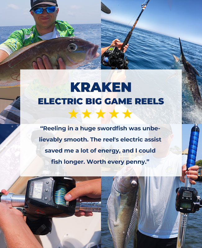 Kraken Electric Big Game Reels 